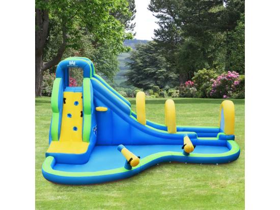 vente unique Château Gonflable avec Toboggan Aquatique/Pistolet de l'eau Fait en Plastique et vinyle pour Enfants de 4 à 12 Ans Charge Max 120 kg (Souffleur Non Inclus)