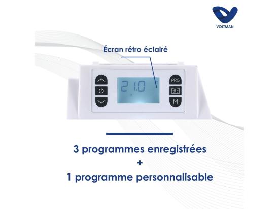 Vente Unique Chauffage électrique 1500W - Panneaux Rayonnants - Blanc - Voltman