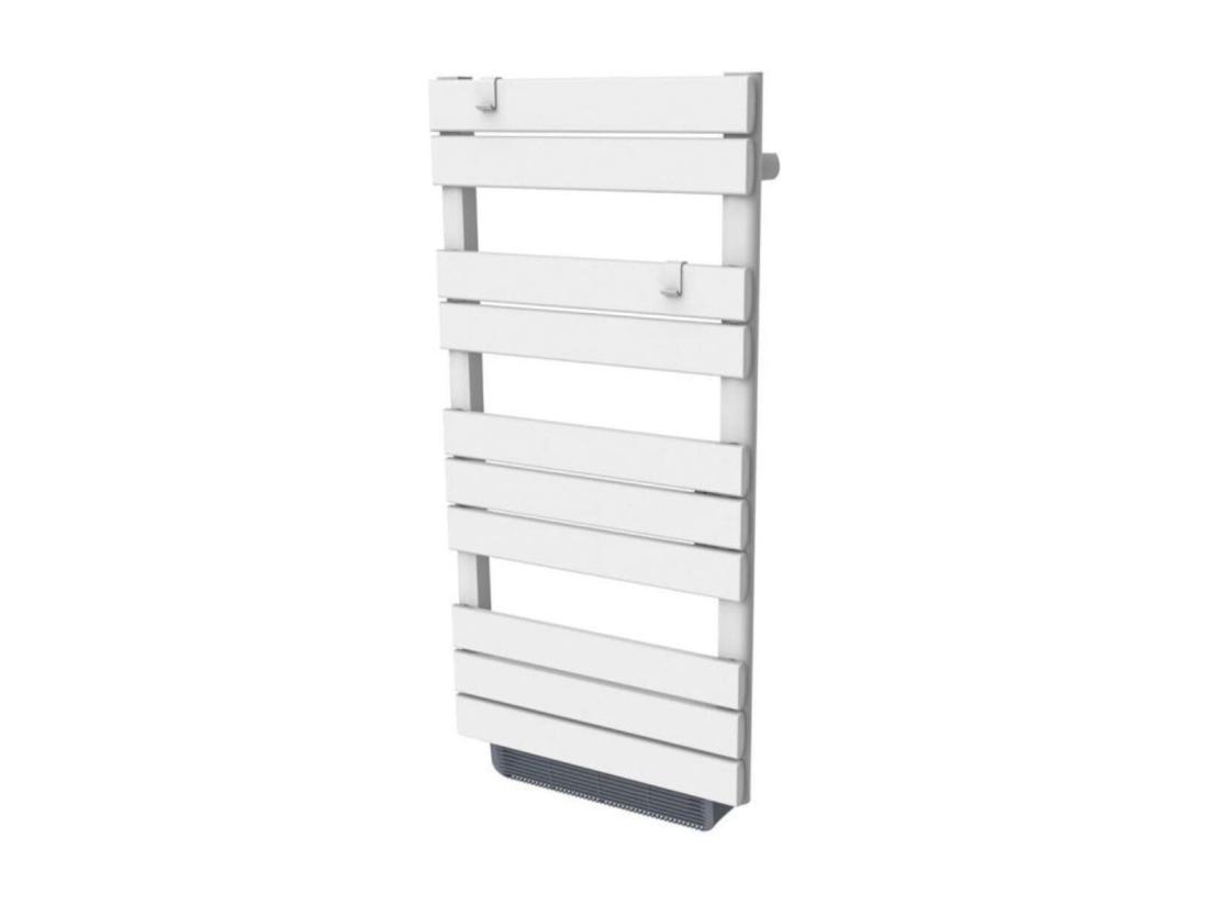 Vente Unique Chauffage Sèche-serviette Inertie Sèche - 500W + Soufflerie 1000W - Blanc - Voltman