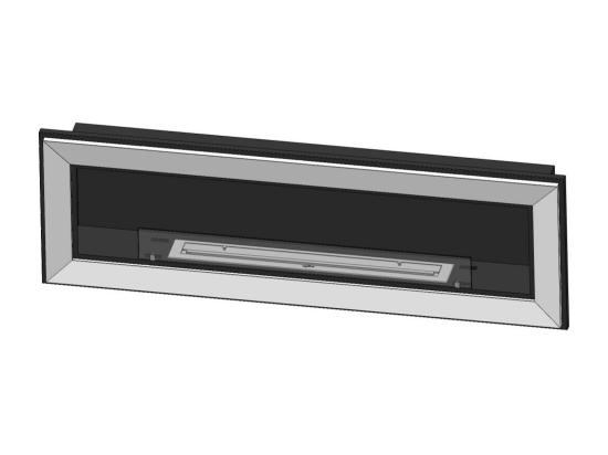 Vente Unique Cheminée Au Bioéthanol Encastrable Frame 1500 SimpleFire Avec Verre Noir