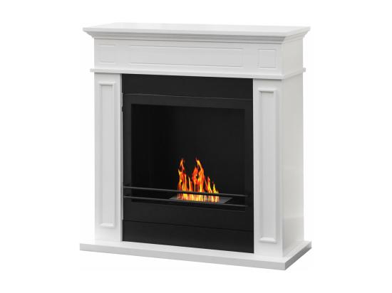 vente unique Cheminée bioéthanol au sol biocheminée JEFFERSON Blanc L 89 5 x H90 5 x P28