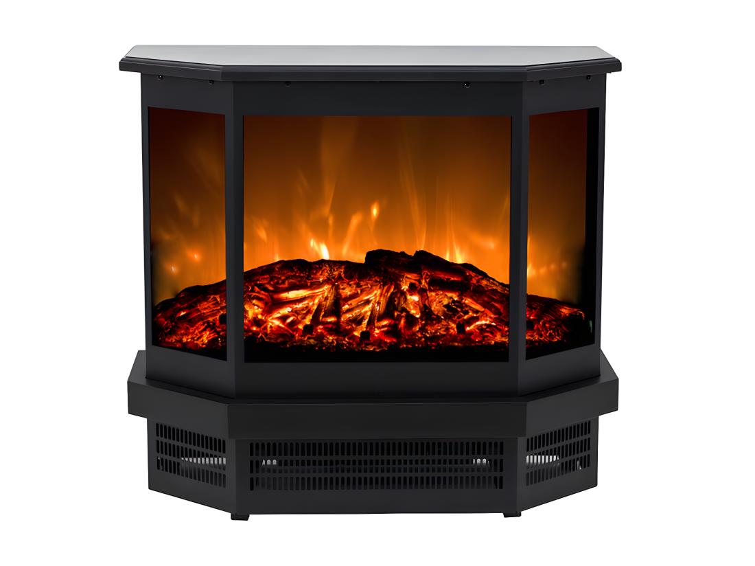 Vente Unique Cheminée électrique Poêle ETNA - L55.8 X P22.5 X H51.6 Cm - Noire