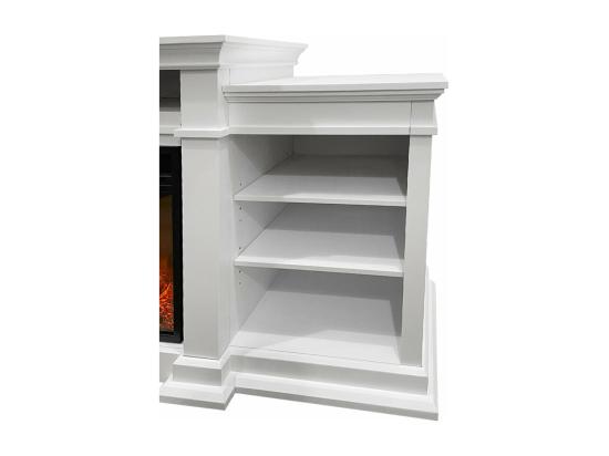 Vente Unique Cheminée électrique Sur Pied En Bois Blanc L179 X P48 X H85