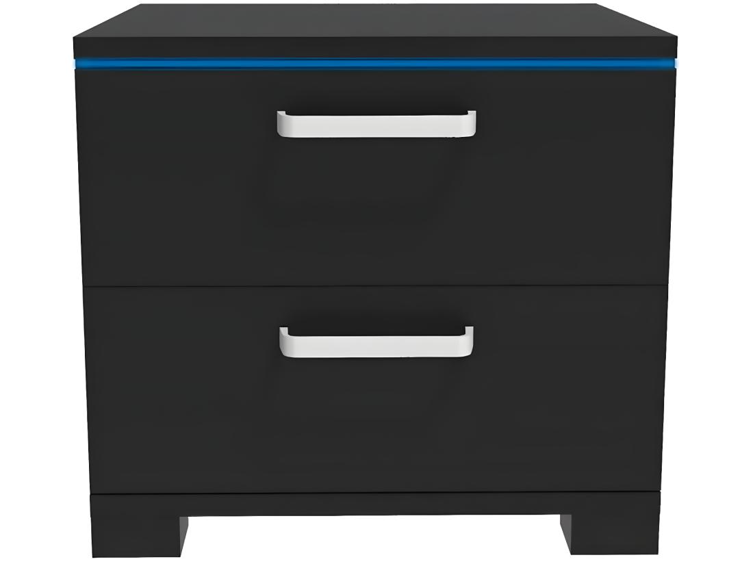 vente unique Chevet LED "Karina" - 41 x 38 x 41.5 cm - Noir