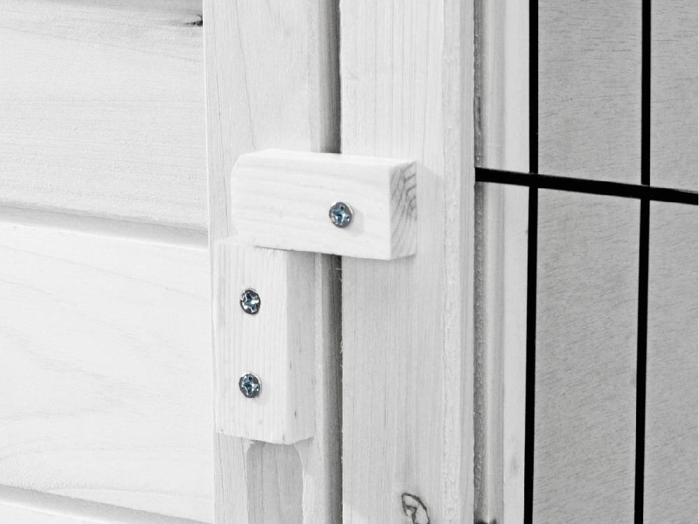 Vente Unique Clapier En Bois Sur Pieds Pour Lapins Et Rongeurs - L. 91 X P. 45 X H. 70 Cm - Blanc - LAPIUS