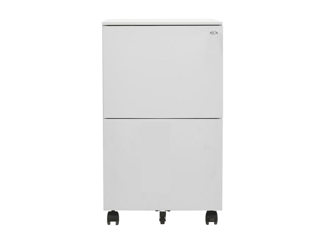 Vente Unique Classeur Mobile Gris Clair 39x45x67 Cm Acier