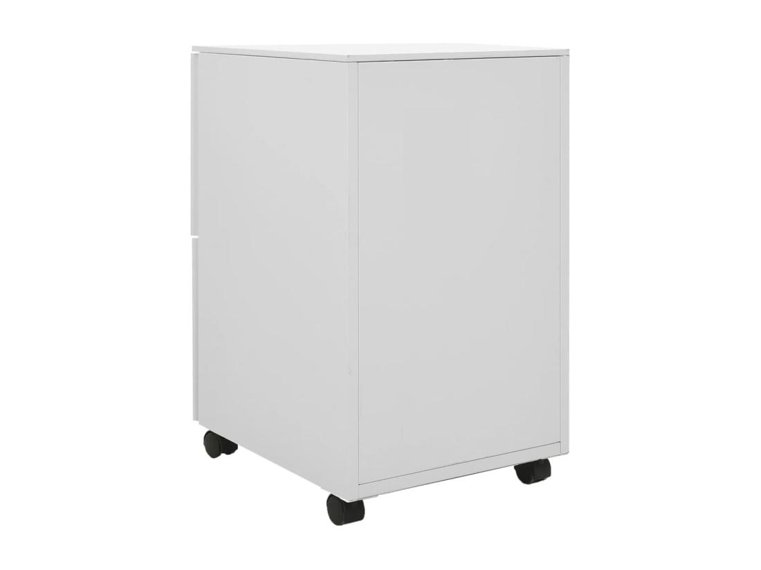 Vente Unique Classeur Mobile Gris Clair 39x45x67 Cm Acier