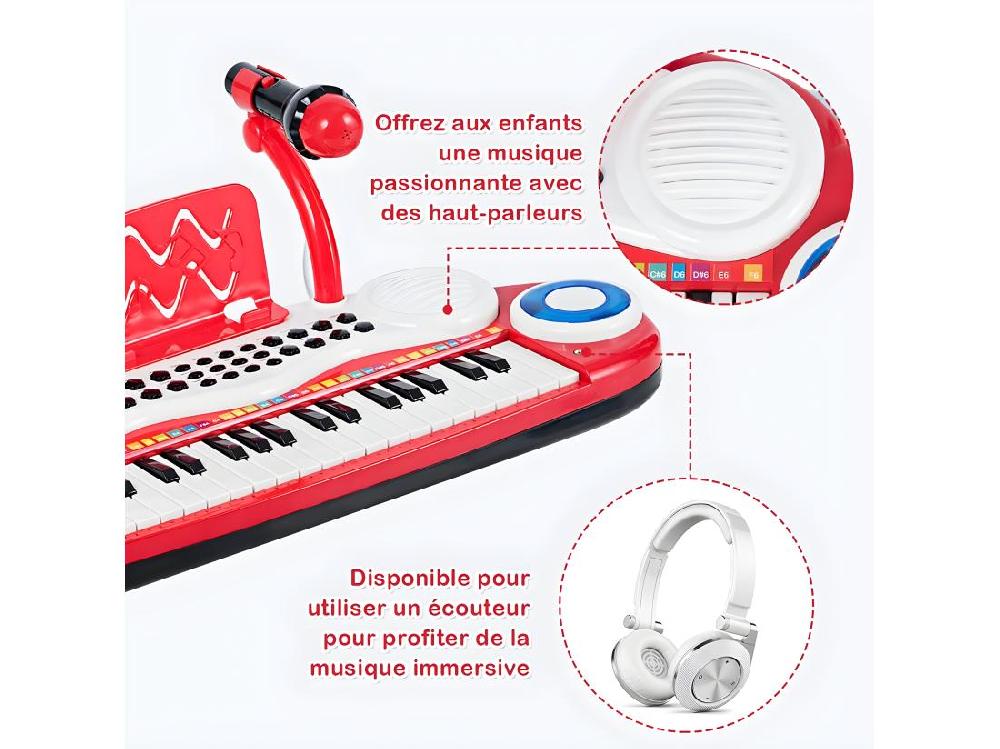 Vente Unique Clavier De Piano Electronique à 37 Touches Pour Enfants Jouet Piano Educatif Portable