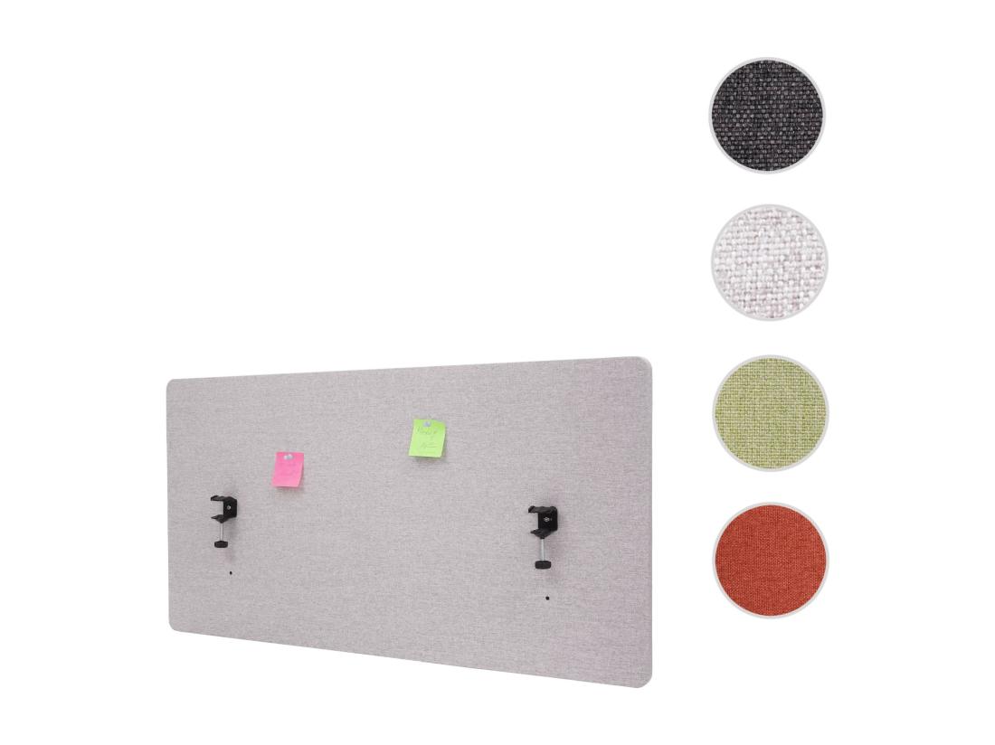 Vente Unique Cloison Acoustique De Bureau MCW-G75 120x60cm Gris