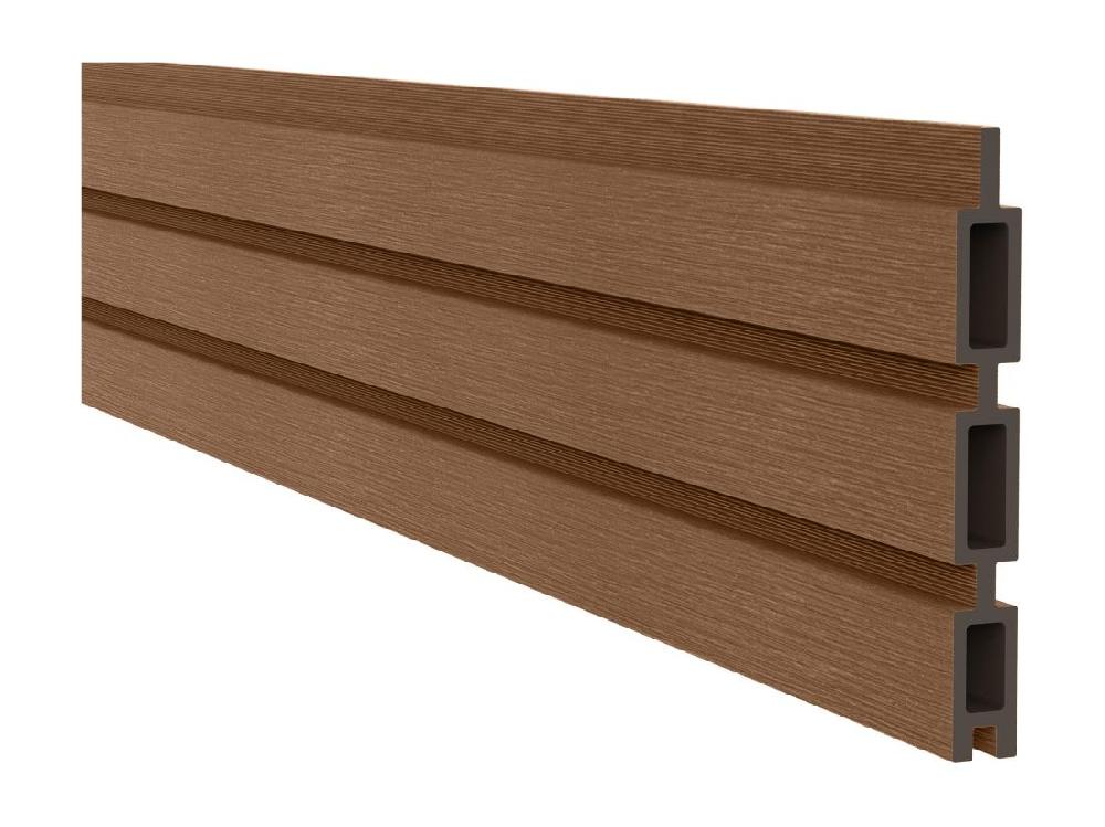 Vente Unique Clôture à Enterrer Effet Bois H148 Cm - Kit De 9 Lames En Composite Co-extrudé + 2 Poteaux Anthracite - PALIZO