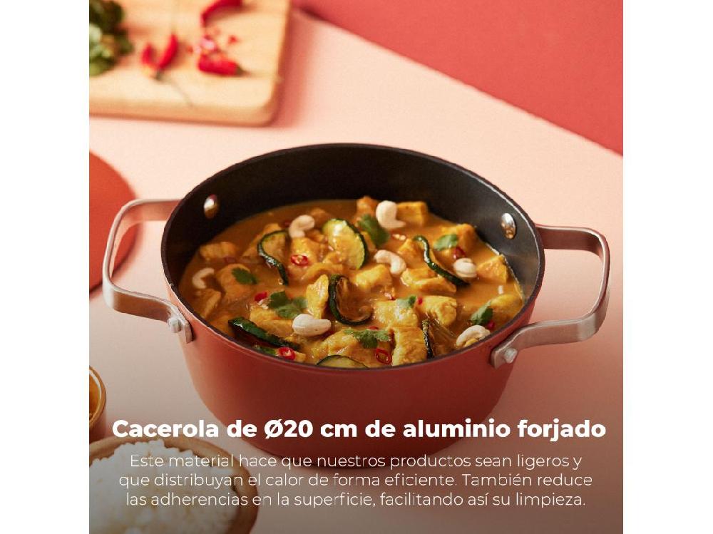 Vente Unique Cocotte 20x8 5cm Ind En Aluminium Forgé Avec Couvercle Agros 2litres