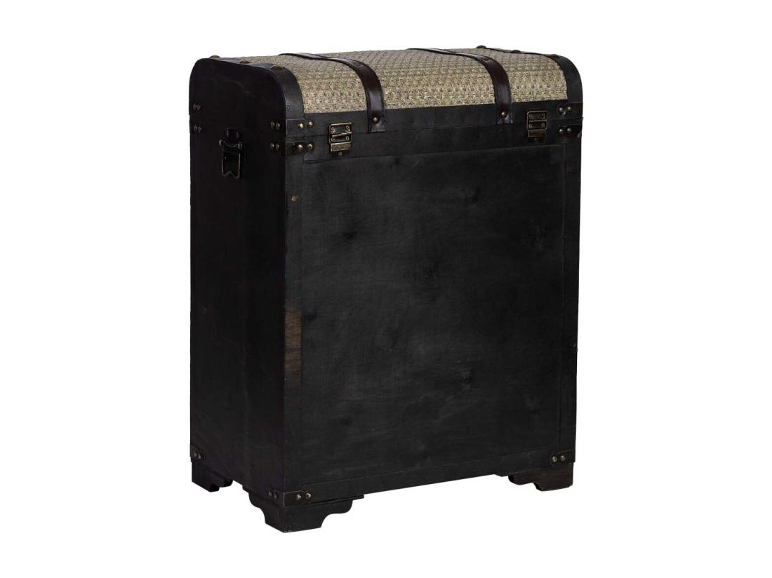 Vente Unique Coffre à Bouteilles En Bois 45x28x59h Cm