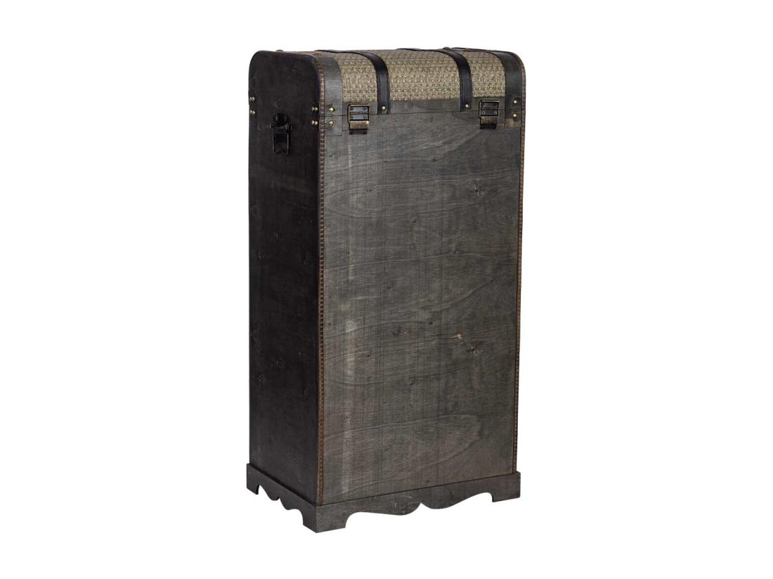 Vente Unique Coffre à Bouteilles En Bois Marron 44x30x85h Cm