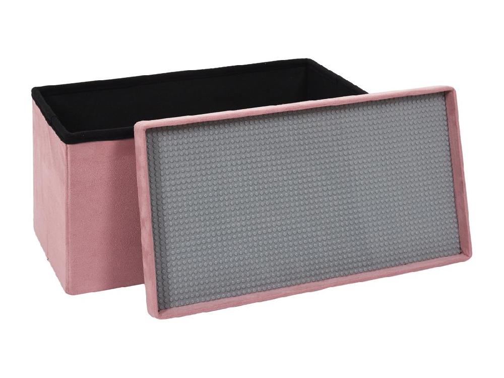 Vente Unique Coffre Banc Pliable Compatible Brique Rose M2