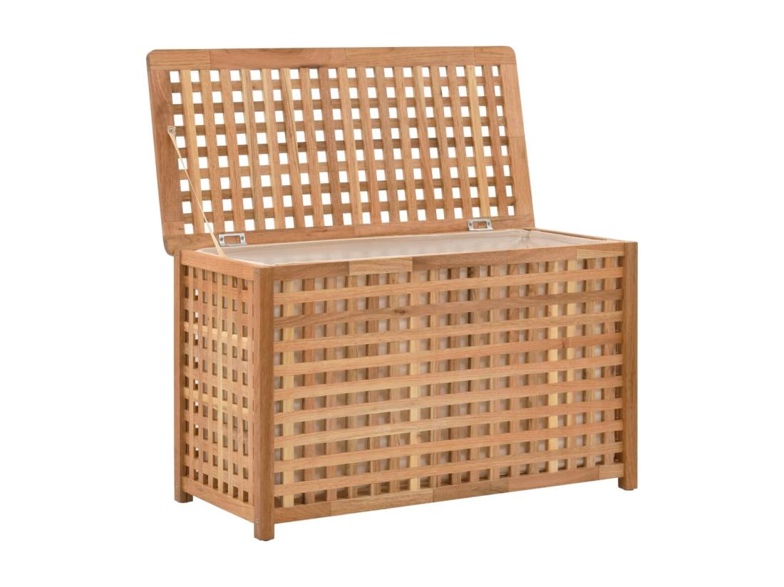 Vente Unique Coffre De Blanchisserie 77 5x37 5x46 5 Bois Massif De Noyer