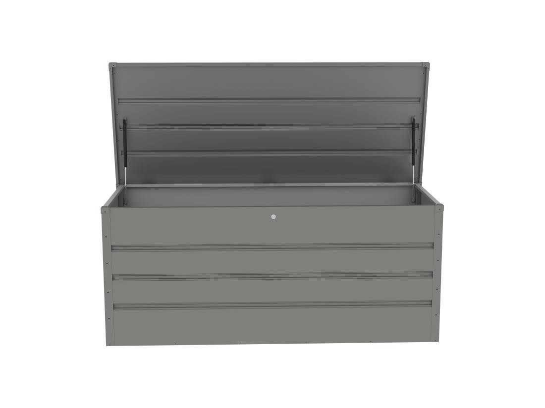 Vente Unique Coffre De Rangement De Jardin En Acier Galvanisé Gris - 750L - TOMASO