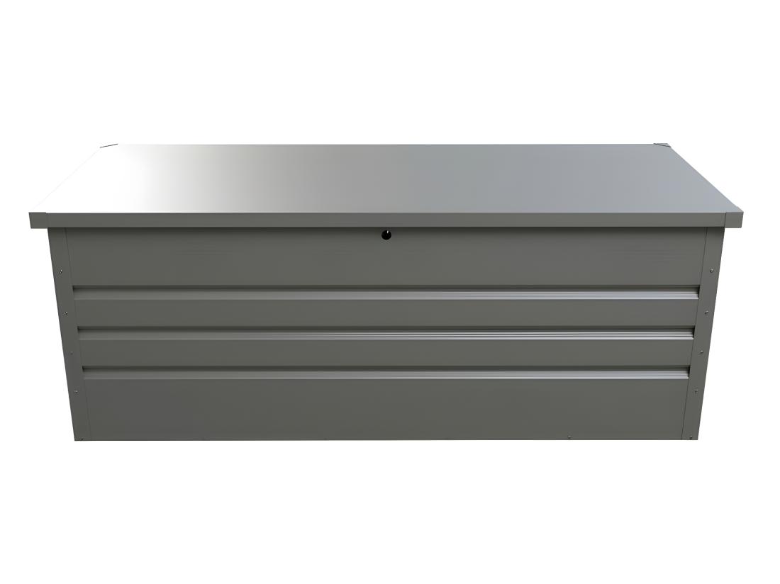 Vente Unique Coffre De Rangement De Jardin En Acier Galvanisé Gris - 582L - TOMASO
