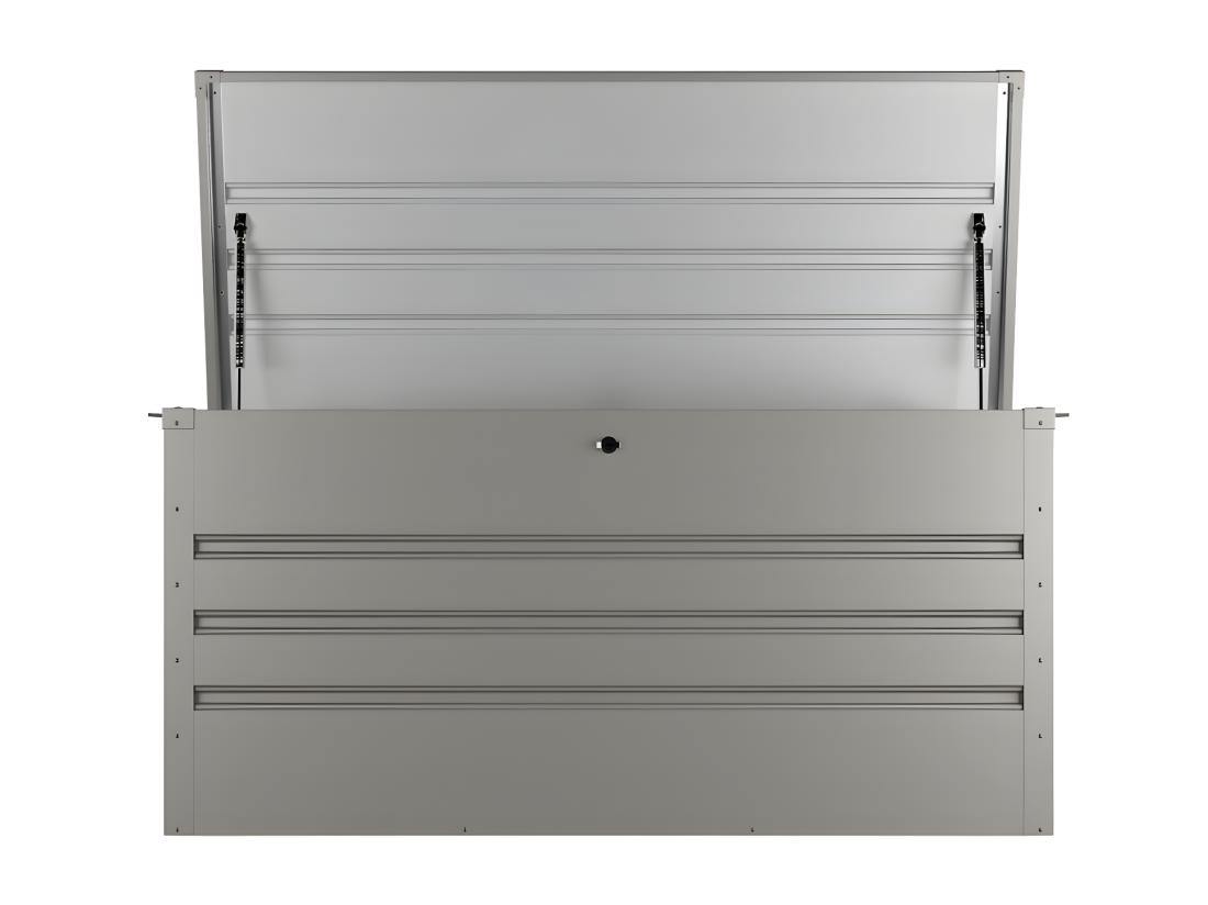 Vente Unique Coffre De Rangement De Jardin En Acier Galvanisé Gris - 400L - TOMASO