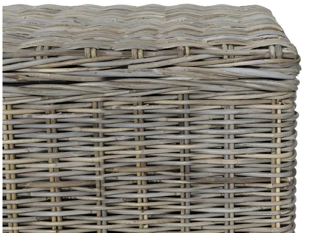 Vente Unique Coffre De Rangement En Kubu - L130 X P45 X H44 Cm - Gris Naturel - GAO