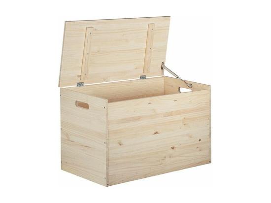 Vente Unique Coffre De Rangement En Pin Brut 135 Litres