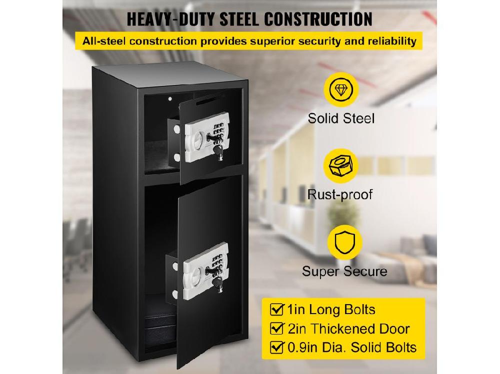 Vente Unique Coffre-fort Numérique En Fer Robuste Boîte De Sécurité à Clavier Numérique En Fer 83 8 CM Avec Serrure Sécurisée Pour Argent Et Bijoux