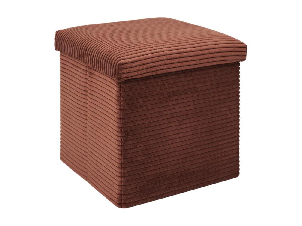 Vente Unique Coffre Pouf Pliable Cotele Scott Terra