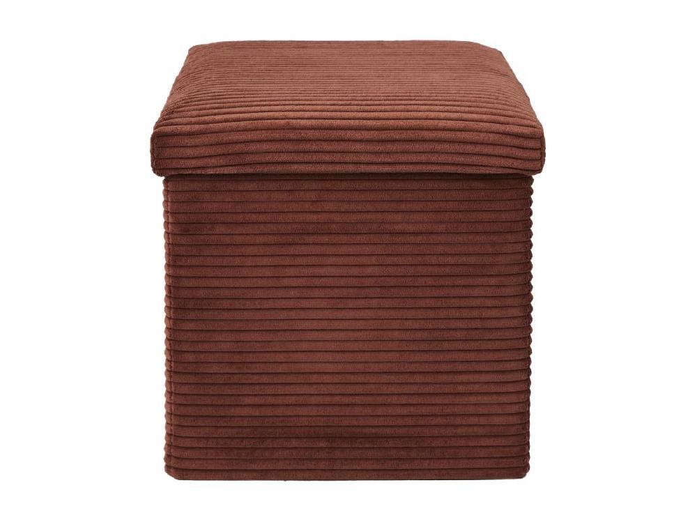 Vente Unique Coffre Pouf Pliable Cotele Scott Terra