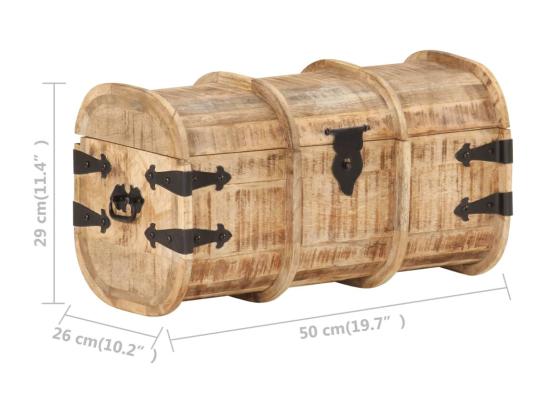 Vente Unique Coffres De Rangement 2 Pcs Bois De Manguier Massif