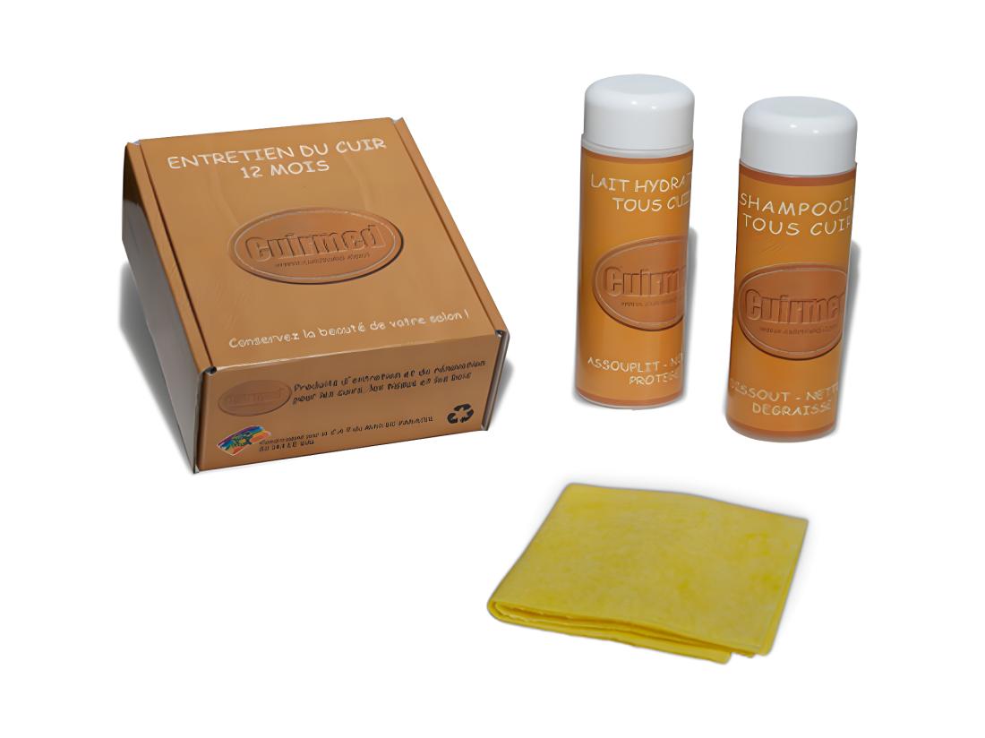 vente unique Coffret d'entretien du cuir 250ml + 250ml