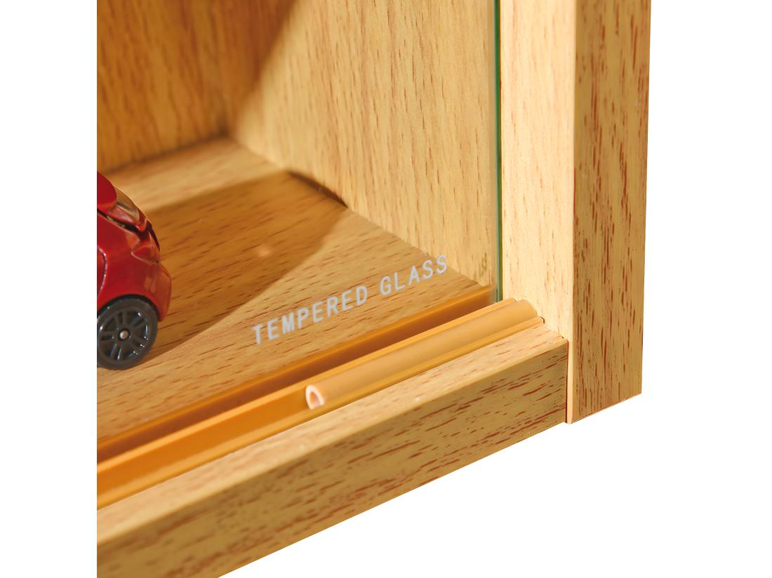 vente unique COLLECT - Vitrine Murale 5 Compartiments Aspect Hêtre