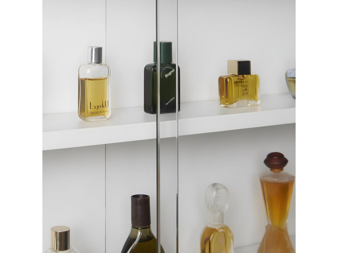 Vente Unique COLLECT - Vitrine Murale 5 Compartiments Grise Et Blanche