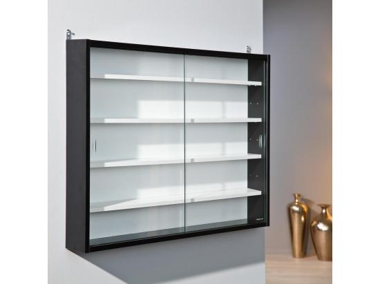Vente Unique COLLECT - Vitrine Murale 5 Compartiments Noire Et Blanche
