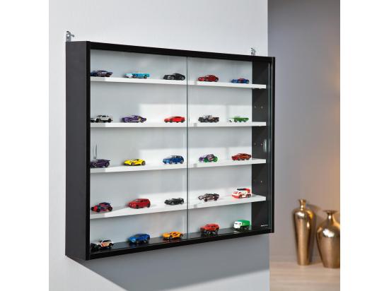 Vente Unique COLLECT - Vitrine Murale 5 Compartiments Noire Et Blanche