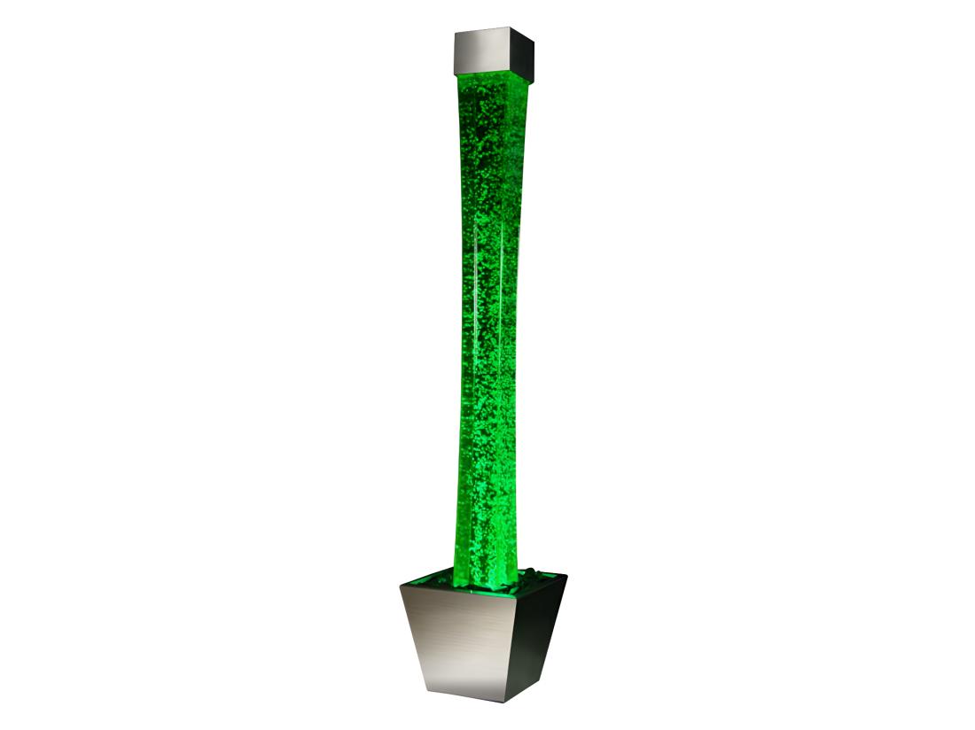 Vente Unique Colonne De Bulles D'eau Avec Pot - LEDs à Couleurs Changeantes - H.183 Cm - GOBIE