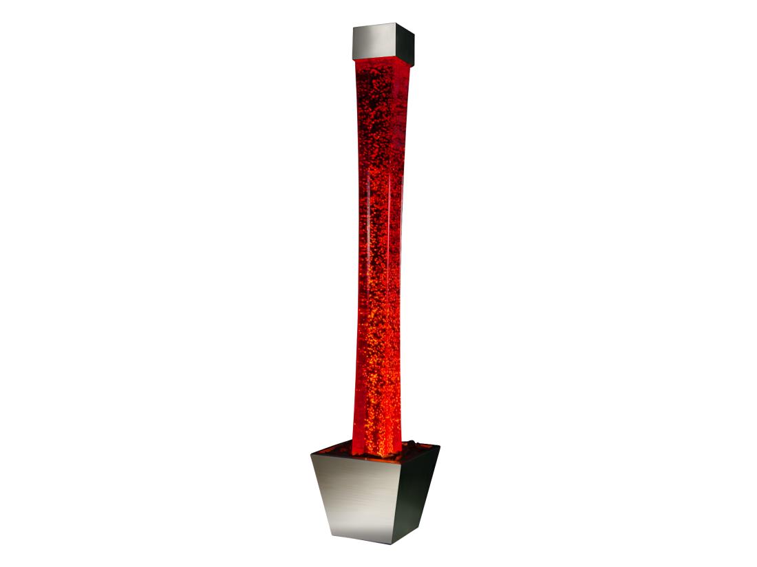 Vente Unique Colonne De Bulles D'eau Avec Pot - LEDs à Couleurs Changeantes - H.183 Cm - GOBIE