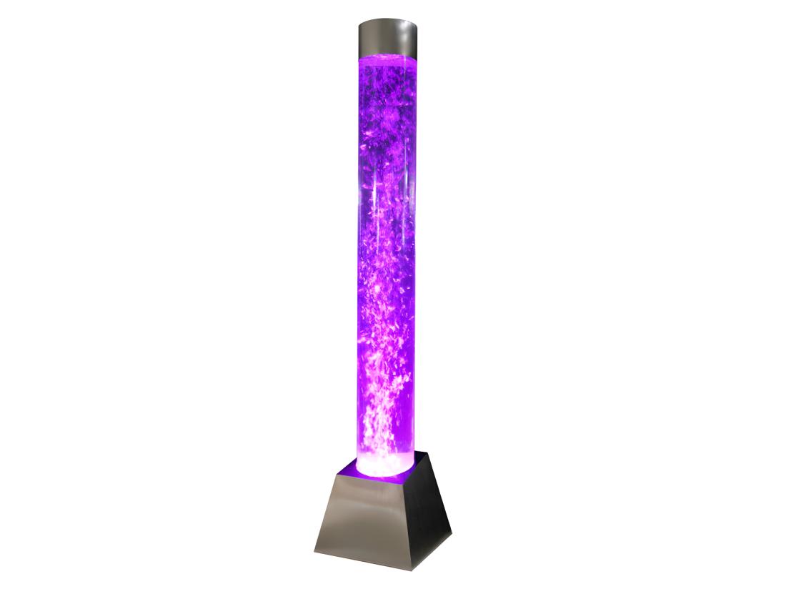 Vente Unique Colonne De Bulles D'eau - LEDs à Couleur Changeante - Argenté - H. 130 Cm - WOBY