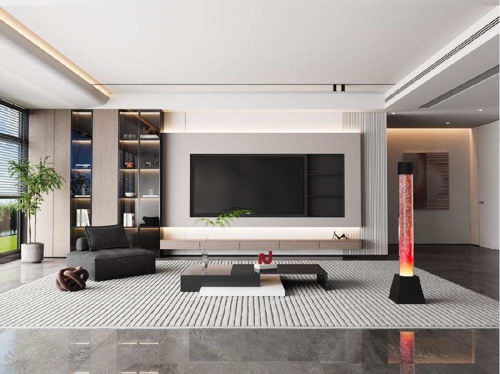 vente unique Colonne de bulles d'eau - LEDs à couleur changeante - Noir - H. 130 cm - WOBY