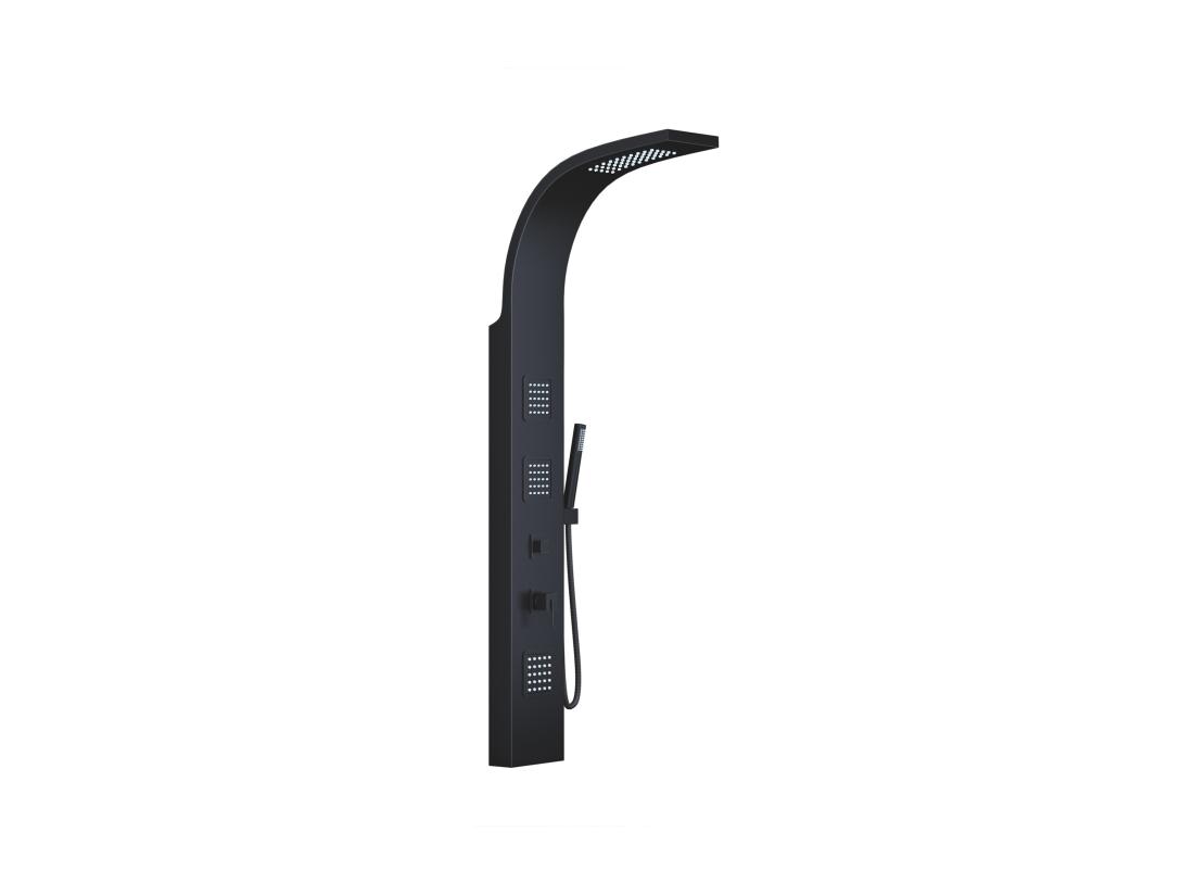 Vente Unique Colonne De Douche Hydromassante - Noir - 20 X 150 Cm - TYRA