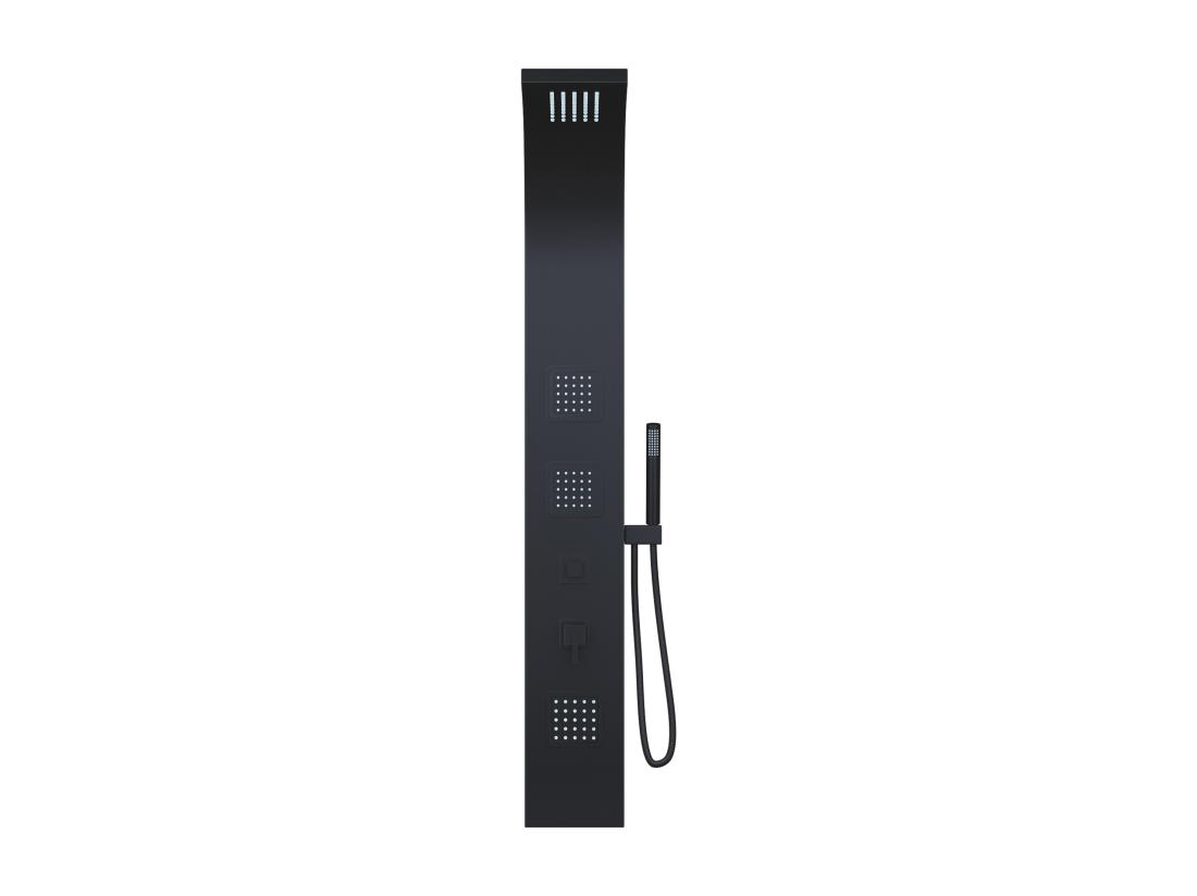Vente Unique Colonne De Douche Hydromassante - Noir - 20 X 150 Cm - TYRA