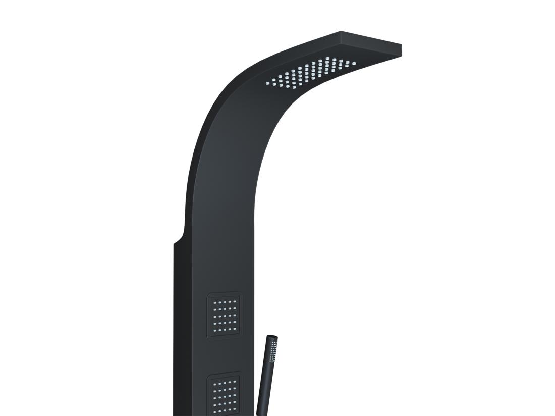 Vente Unique Colonne De Douche Hydromassante - Noir - 20 X 150 Cm - TYRA