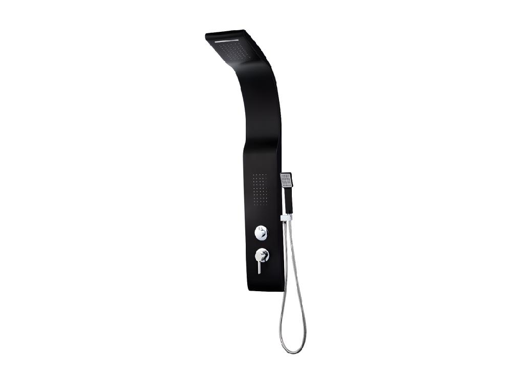 Vente Unique Colonne De Douche Hydromassante - Noire - 20*132 Cm - KOURBEA