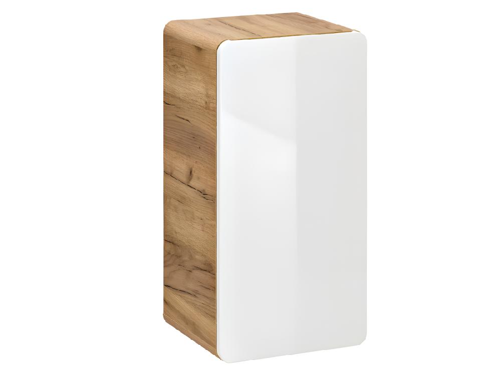 Vente Unique Colonne De Salle De Bain Coloris Naturel Et Blanc - L35 X L32 X H68 Cm - ARUBA