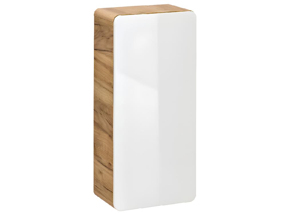 Vente Unique Colonne De Salle De Bain Coloris Naturel Et Blanc - L35 X L22 X H75 Cm - ARUBA