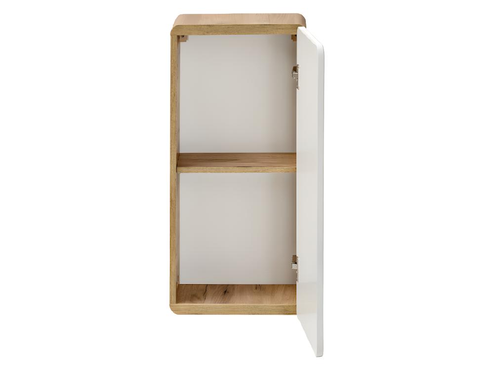Vente Unique Colonne De Salle De Bain Coloris Naturel Et Blanc - L35 X L22 X H75 Cm - ARUBA