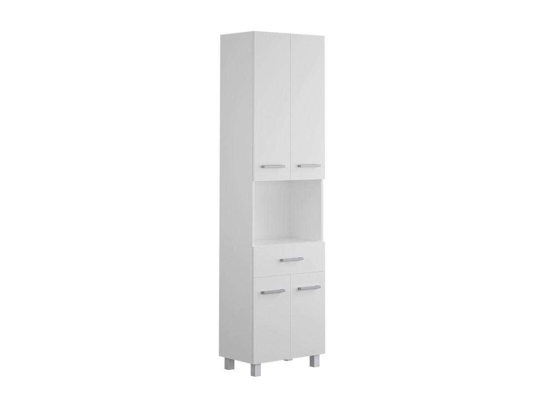 Vente Unique Colonne De Salle De Bain Sur Pied - 180 Cm - Blanc - MINELA