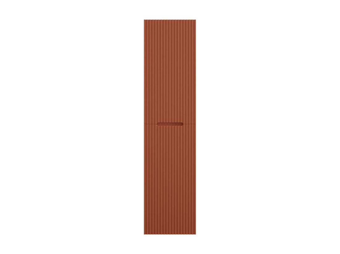 Vente Unique Colonne De Salle De Bain Suspendue - 140 Cm - Strié Terracotta - PAVANI