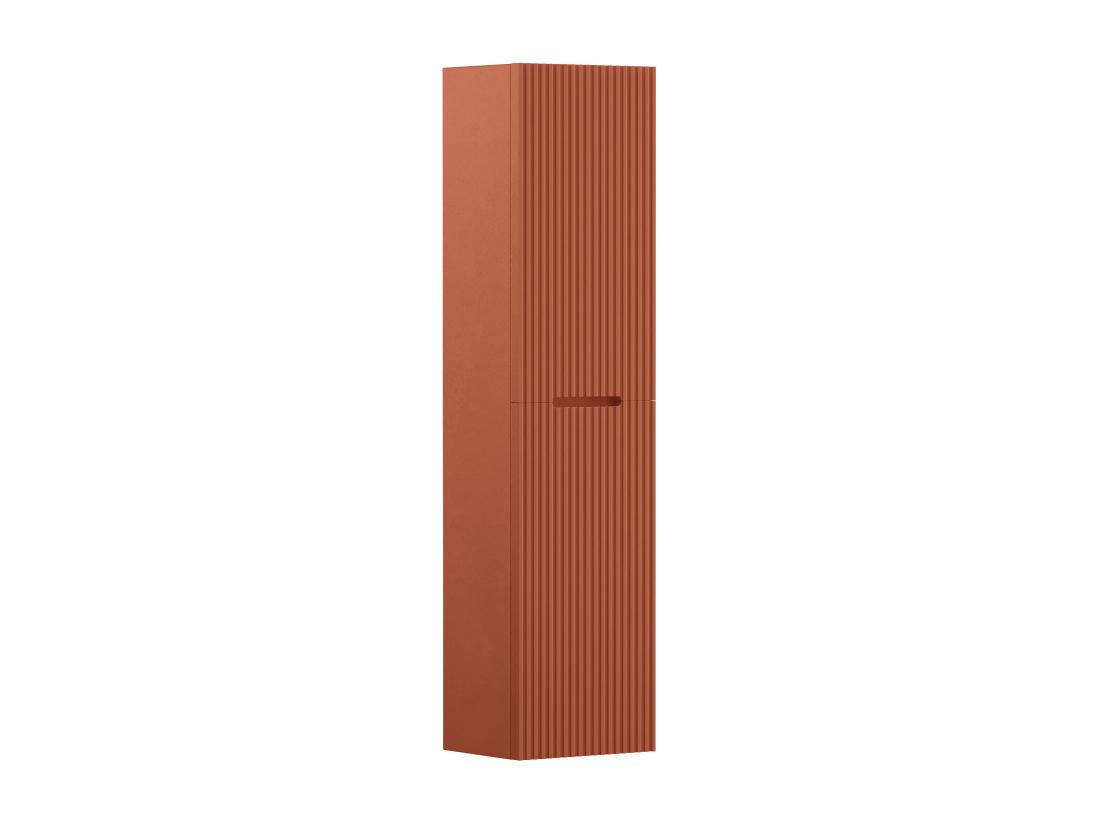 Vente Unique Colonne De Salle De Bain Suspendue - 140 Cm - Strié Terracotta - PAVANI