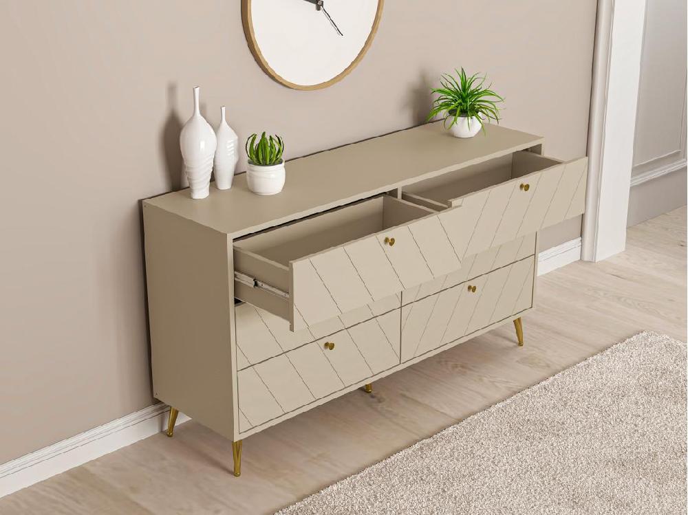 Vente Unique Commode 6 Tiroirs - Beige - TEODA De Pascal Morabito