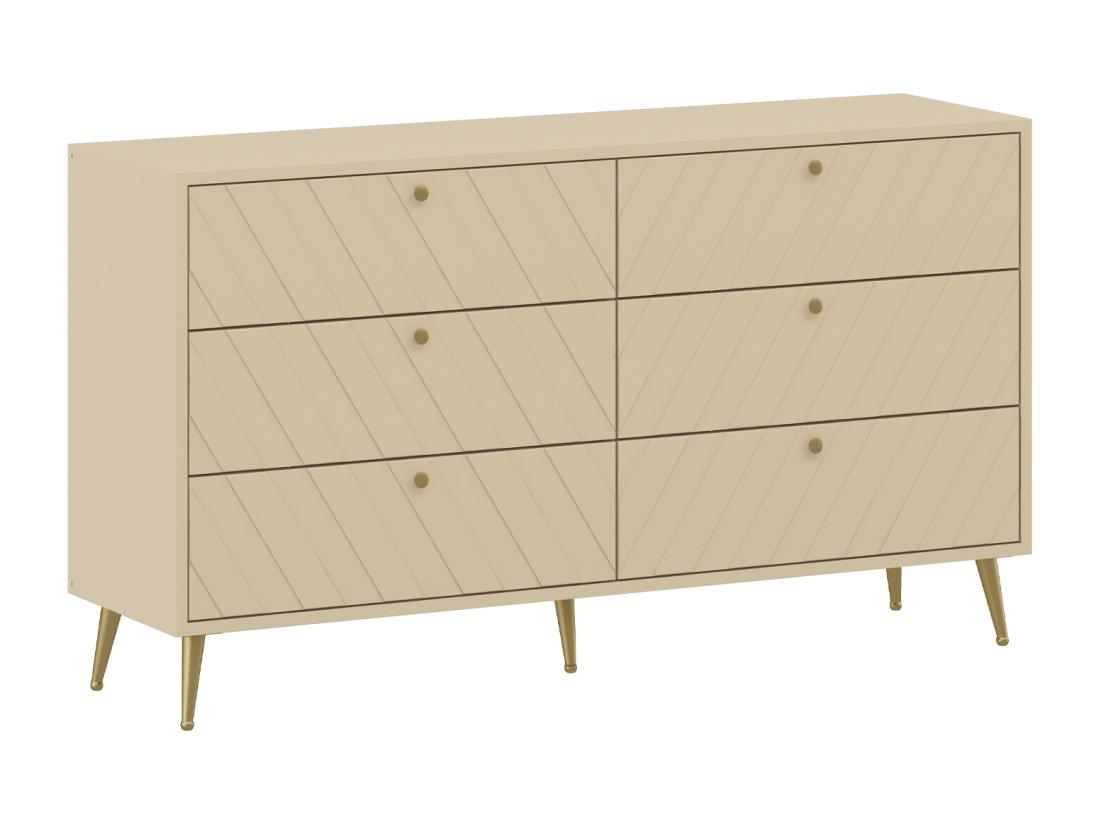 Vente Unique Commode 6 Tiroirs - Beige - TEODA De Pascal Morabito