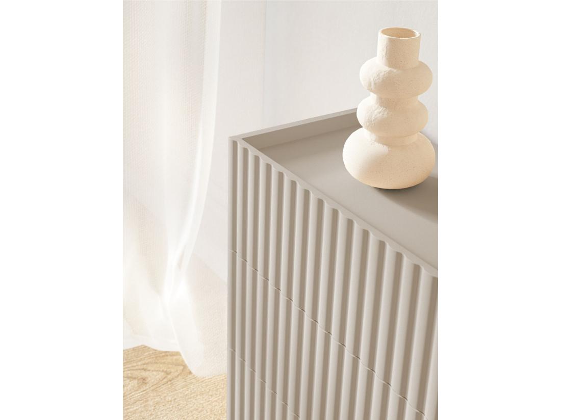 Vente Unique Commode à Six Tiroirs - 147 Cm - Grège - FIORRA